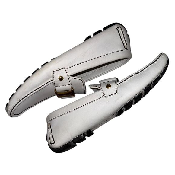 Louis Vuitton Men’s Monte Carlo White Leather Moccasin Loafers Size UK 7 USA 8 - Picture 9 of 16